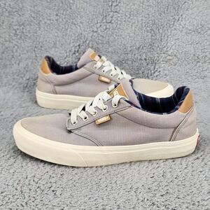 Vans Mens Sneakers Sz 8 Gray Fabric Lace Up Shoes Skateboard Athleisure Casual